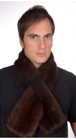 Dark Brown Sable fur scarf, for men